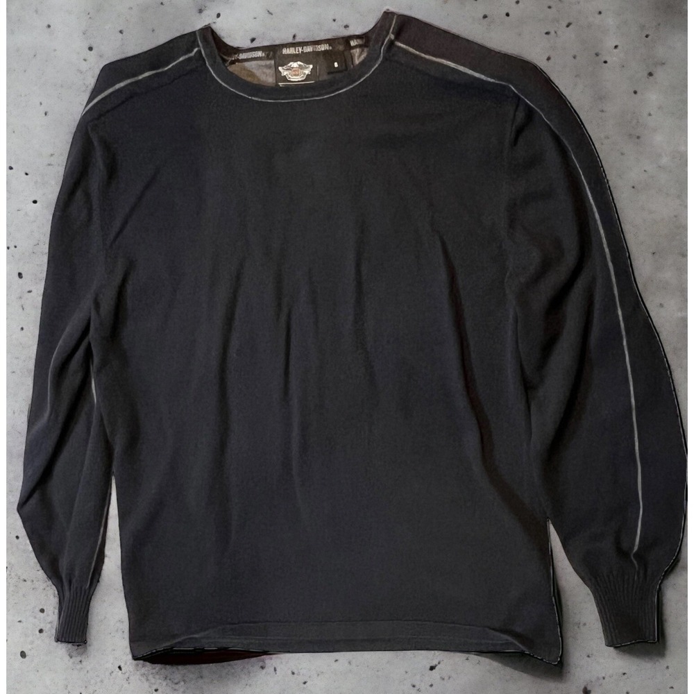 Harley Davidson‎ Cashmere Blend Sweater Black Small Crew Bikercore Unisex Motor